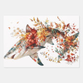 Dekoupage der Blume bedeckte Haie Geschenkpapier Set (Vorderseite 3)