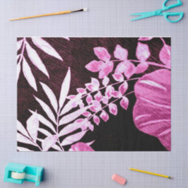 Dekoupage der botanischen Palmfronten Seidenpapier