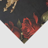 Dekoupage der Crow-Rote Rosen Seidenpapier (Detail)