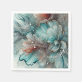 Dekoupage der eisigen Herbstvormitte Alkohol Tinte Serviette (Vorderseite)