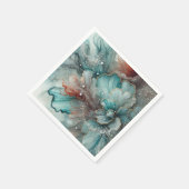 Dekoupage der eisigen Herbstvormitte Alkohol Tinte Serviette (Ecke)