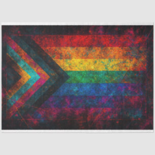 Dekoupage der elektrischen Neon-Flag-Progressive Seidenpapier