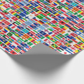 Dekoupage der Flaggen aller Länder Geschenkpapier (Ecke)