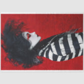 Dekoupage der französischen Mime Striped Fashion Seidenpapier (Vorderseite)