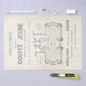 Dekoupage der französischen Texttypografie Seidenpapier (Handwerk)