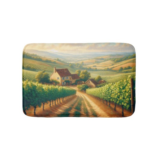 Dekoupage der französischen Weinberge Badematte (Vorderseite)