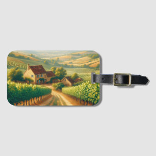 Dekoupage der französischen Weinberge Gepäckanhänger