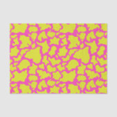 Dekoupage der gelben und rosa Kühe Seidenpapier (Vorderseite)