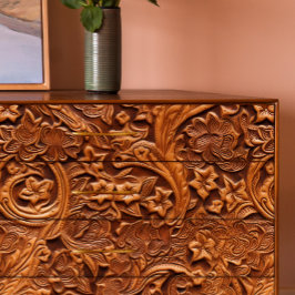 Dekoupage der gewendeten Ledertanzungs-Blume Seidenpapier