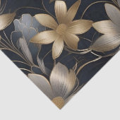 Dekoupage der Gold- und Silberne-Blume / Seidenpapier (Detail)
