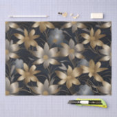 Dekoupage der Gold- und Silberne-Blume / Seidenpapier (Handwerk)