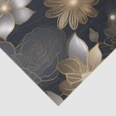 Dekoupage der Gold- und Silberne-Blume / Seidenpapier (Detail)