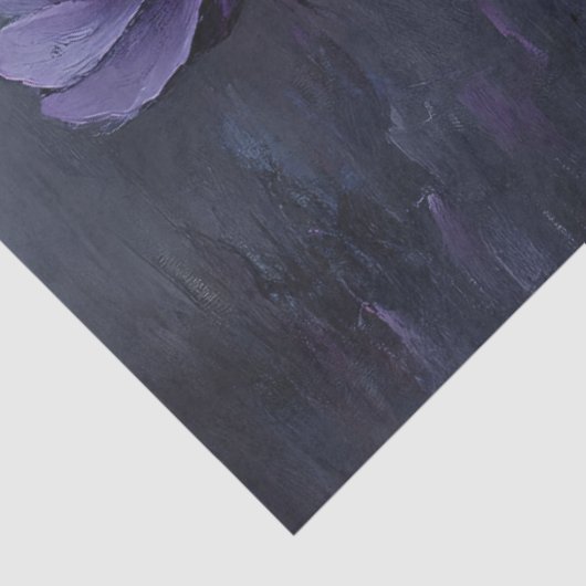 Dekoupage der gotischen violetten Blumen Seidenpapier (Ausschnitt)