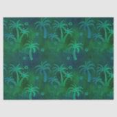 Dekoupage der grünen und blauen Palmen Seidenpapier (Vorderseite)