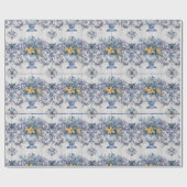 Dekoupage der italienischen Tile Blue und White Fl Geschenkpapier (Flach)