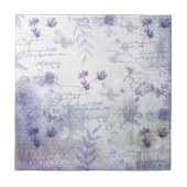 Dekoupage der Lavendel-Blume Fliese (Vorderseite)