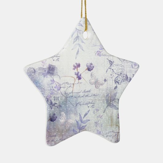 Dekoupage der Lavendel-Blume Keramikornament (Rechts)