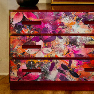 Dekoupage der lila und rosa Explosion Seidenpapier