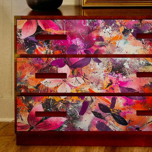 Dekoupage der lila und rosa Explosion Seidenpapier