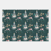 Dekoupage der Mad Hatter-Alice im Wunderland Geschenkpapier Set (Vorderseite)