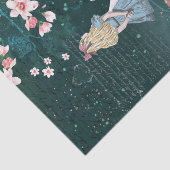 Dekoupage der Mad Hatter-Alice im Wunderland Seidenpapier (Ausschnitt)