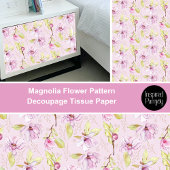 Dekoupage der Magnolia-Blume Seidenpapier