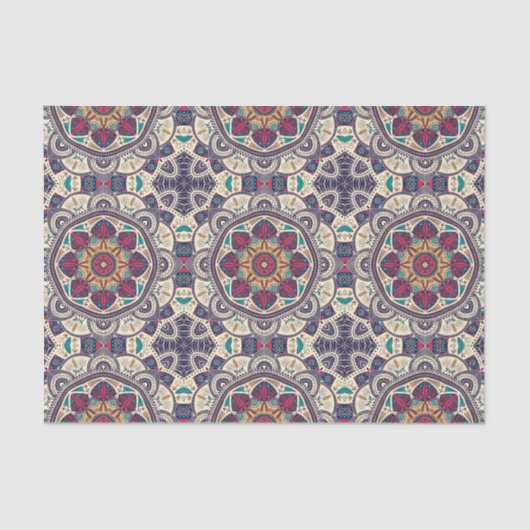 Dekoupage der marokkanischen Mandala Tile Seidenpapier (Vorderseite)