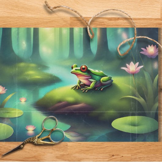 Dekoupage der Moonlit Frosch Collection Geschenkpapier Set