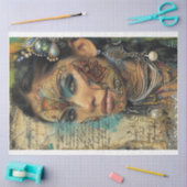 Dekoupage der multikulturellen Frauen der Schönhei Seidenpapier (Basteln)