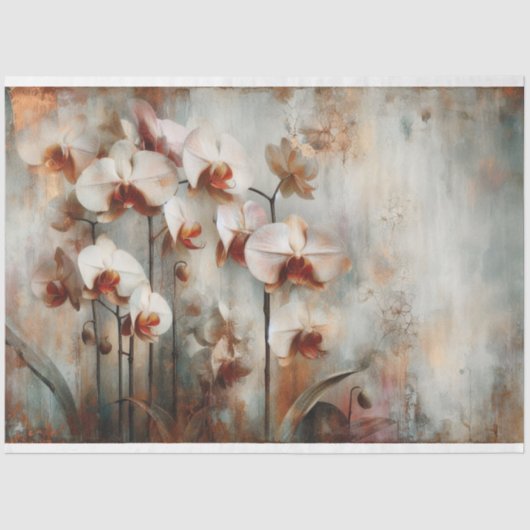 Dekoupage der orchiden Fauna und Flora Seidenpapier (Vorderseite)