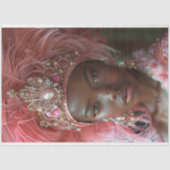 Dekoupage der rosa Featheradresse Seidenpapier (Vorderseite)