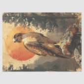 Dekoupage der Rotschwanzfalken-Aquarellbilder Seidenpapier (Vorderseite)