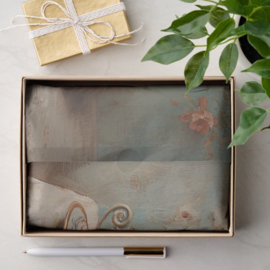 Dekoupage der schmerzhaften Orangenkatzenmalerei Seidenpapier (Geschenk)