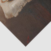 Dekoupage der schmerzhaften Orangenkatzenmalerei Seidenpapier (Ausschnitt)