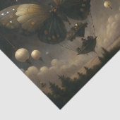 Dekoupage der Schmetterlingsmarine Seidenpapier (Ausschnitt)