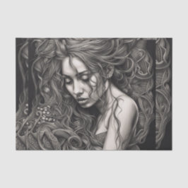 Dekoupage der schwarzen und weißen Frauen in Afrik Seidenpapier