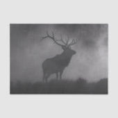 Dekoupage der Silhouette Elch Schwarz und Weiß Seidenpapier (Vorderseite)