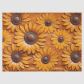 Dekoupage der Sonnenblumen-Blasen aus geschliffene Seidenpapier (Vorderseite)