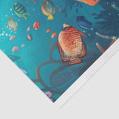 Dekoupage der spektakulären Meeresschildkröte mit Seidenpapier (Ausschnitt)