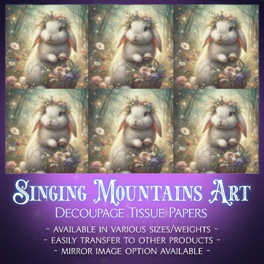 Dekoupage der verzauberten Forest Floral Fantasy R Seidenpapier