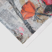 Dekoupage der Vintagen Abstrakten Kunstsammlung Seidenpapier (Ausschnitt)