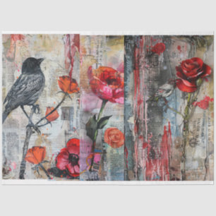 Dekoupage der Vintagen Abstrakten Kunstsammlung Seidenpapier