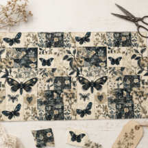 Dekoupage der Vintagen Gothic-Moth-Collage