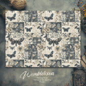 Dekoupage der Vintagen Gothic-Moth-Collage Seidenpapier