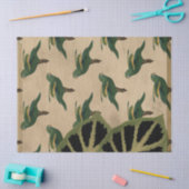 Dekoupage der Vintagen Grün- und Gelbvögel Seidenpapier (Basteln)