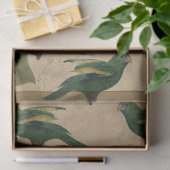 Dekoupage der Vintagen Grün- und Gelbvögel Seidenpapier (Geschenk)