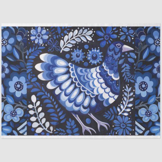 Dekoupage der Vintagen Inspirierten Vogelkolage Seidenpapier (Vorderseite)