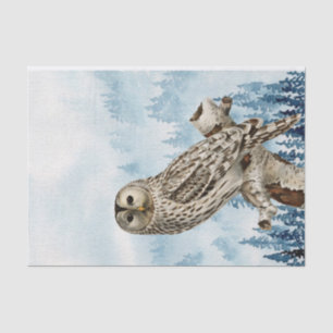 Dekoupage der Vintagen Vogelwälder Blaue Baumwälde Seidenpapier