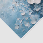 Dekoupage der weißen Blume Seidenpapier (Ausschnitt)