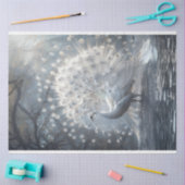 Dekoupage der weißen Schwanzfliege Seidenpapier (Basteln)